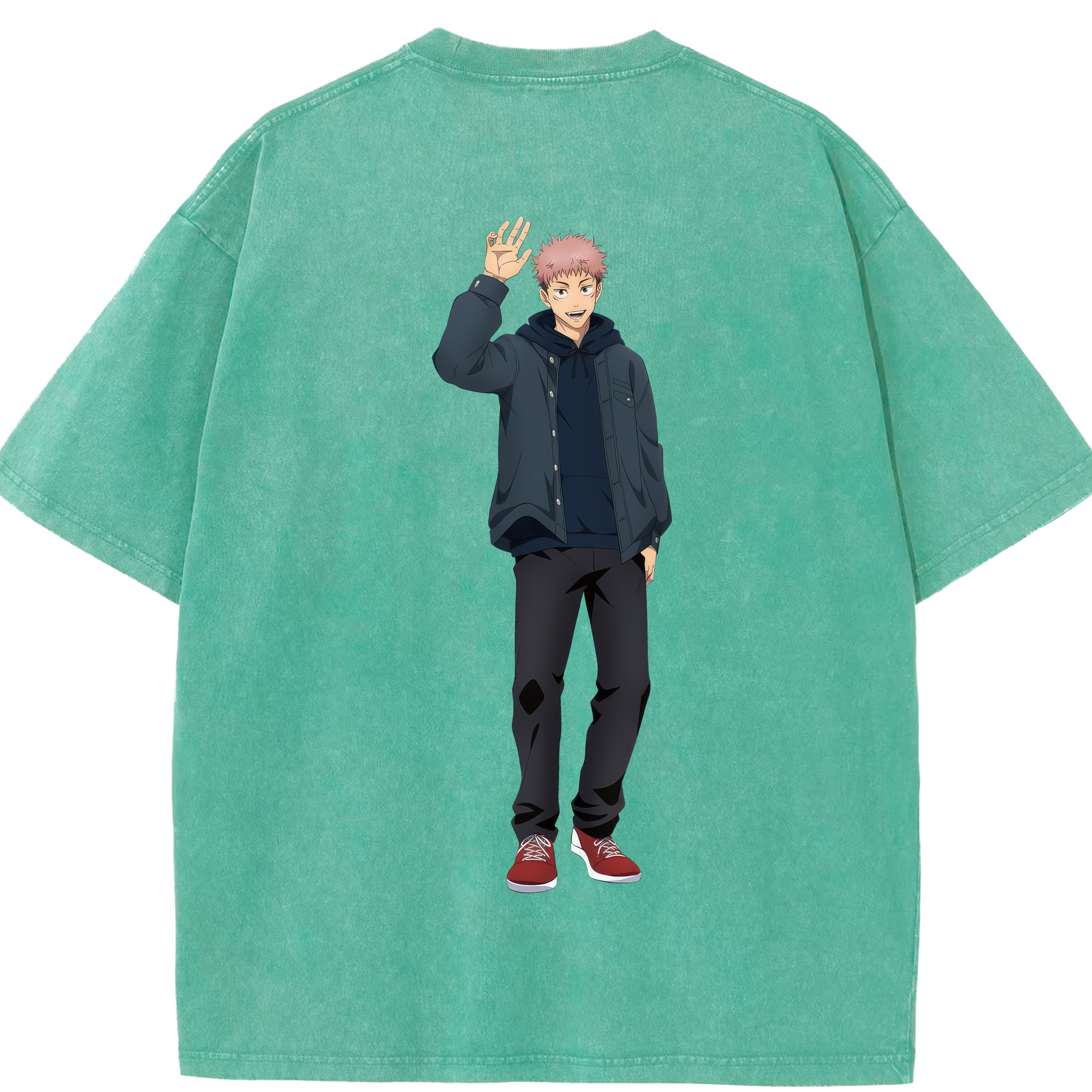 （画像用） 呪術廻戦 Jujutsu Kaisen 綿100% ヴィンテージ風 半袖Tシャツ（背面プリント）